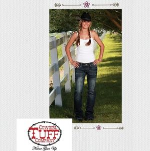 Cowgirl Tuff Don't Fence Me In Bling Jeans 26x33